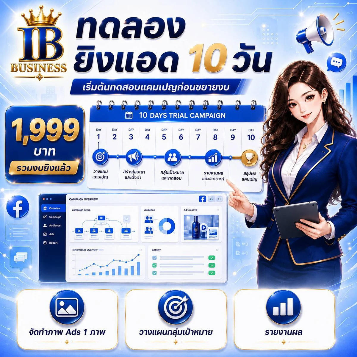 บริการทดลองยิงแอด Facebook 10 วัน